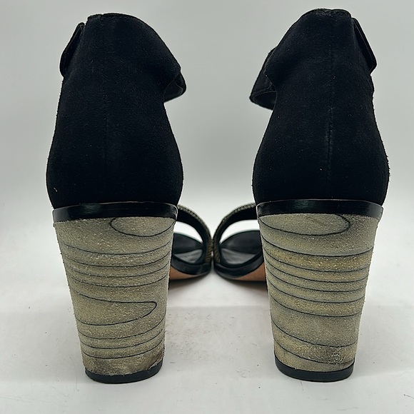 Bernardo Stylish Hayden Black Suede Ankle Strap Block Heel Shoes *Size 6.5* 🌺🌺 - Picture 6 of 7